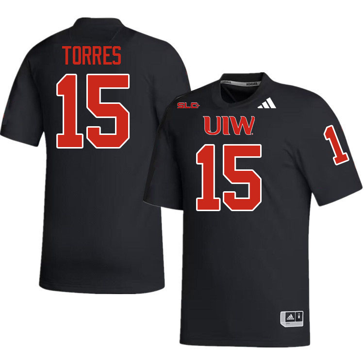 Incarnate Word Cardinals #15 Richard Torres College Football Jerseys,Uniforms-Black